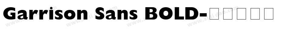Garrison Sans BOLD字体转换
